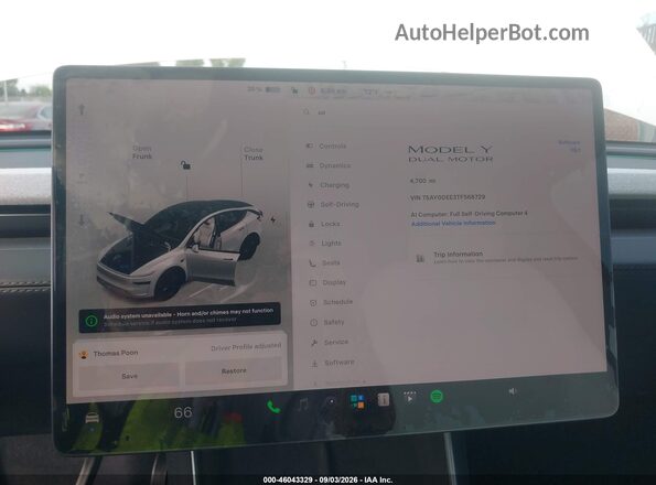 7SAYGDEE3TF568729 2026 TESLA MODEL Y White 