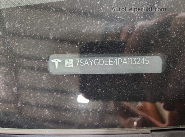 7SAYGDEE4PA113245 2023 TESLA MODEL Gray ძრავის განყოფილების ხედი