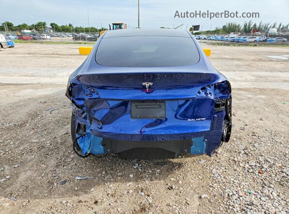 7SAYGDEE4RA283348 2024 TESLA MODEL Blue უკანა ხედი
