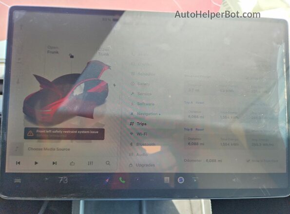 7SAYGDEE4TF342540 2026 TESLA MODEL Red Вид щитка приладів