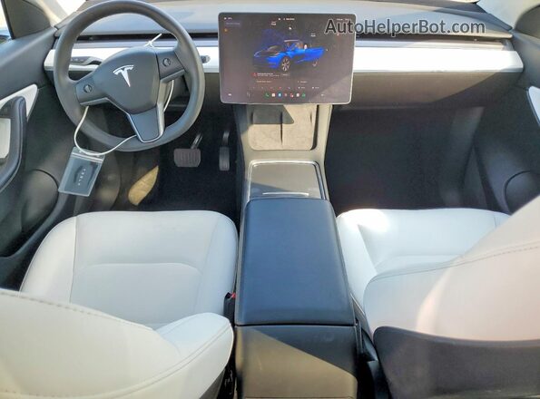 7SAYGDEE5NF419001 2022 TESLA MODEL Blue Dashboard view