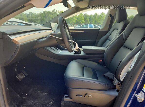 7SAYGDEE5RA317524 2024 TESLA MODEL Blue Vista interior delantera