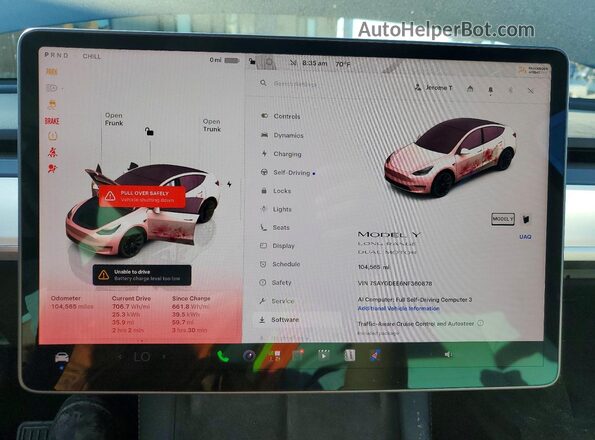 7SAYGDEE6NF360878 2022 TESLA MODEL Серый Вид щитка приборов