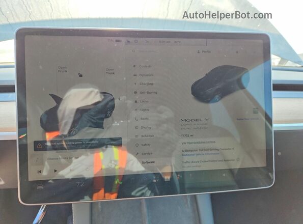 7SAYGDEE6RA282508 2024 TESLA MODEL Серый Вид щитка приборов