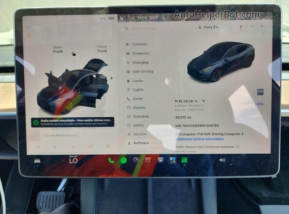 7SAYGDEE6RF006784 2024 TESLA MODEL Charcoal Սարքավորումների վահանակի տեսք