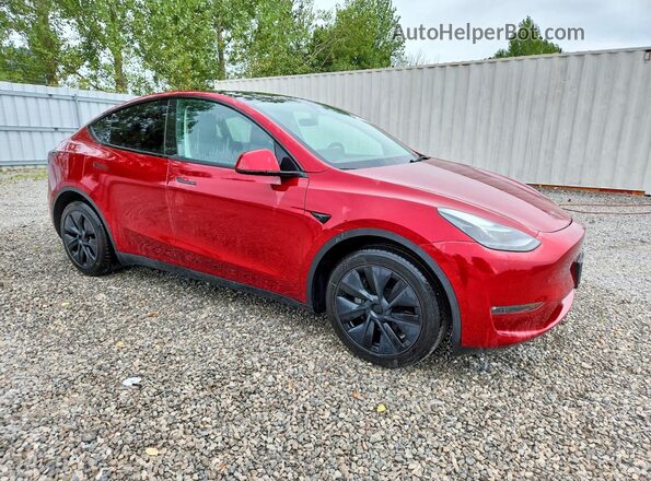 7SAYGDEE6SF225072 2025 TESLA MODEL Красный Передняя правая четверть