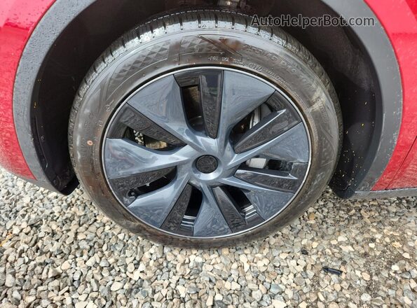 7SAYGDEE6SF225072 2025 TESLA MODEL Красный Вид наклейки с VIN-кодом