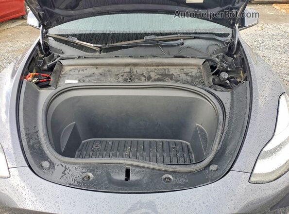 7SAYGDEE7NF321359 2022 TESLA MODEL Gray ძრავის განყოფილების ხედი