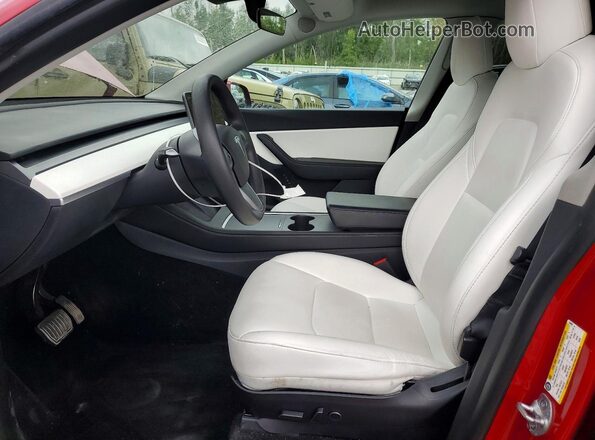 7SAYGDEE7NF354099 2022 TESLA MODEL Red Вид салону спереду
