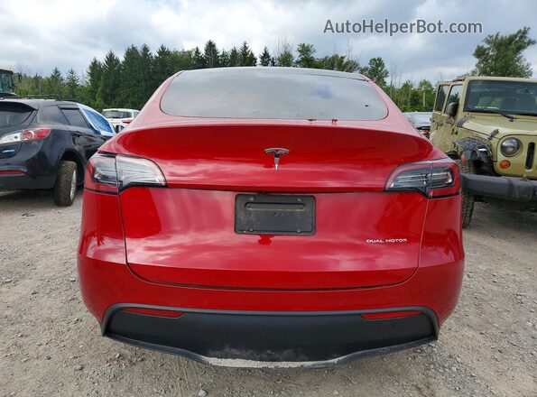 7SAYGDEE7NF354099 2022 TESLA MODEL Red Вид ззаду