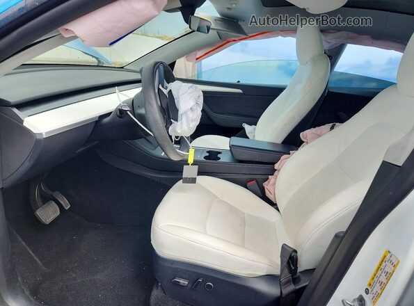 7SAYGDEE7PA146935 2023 TESLA MODEL Синий Вид салона спереди
