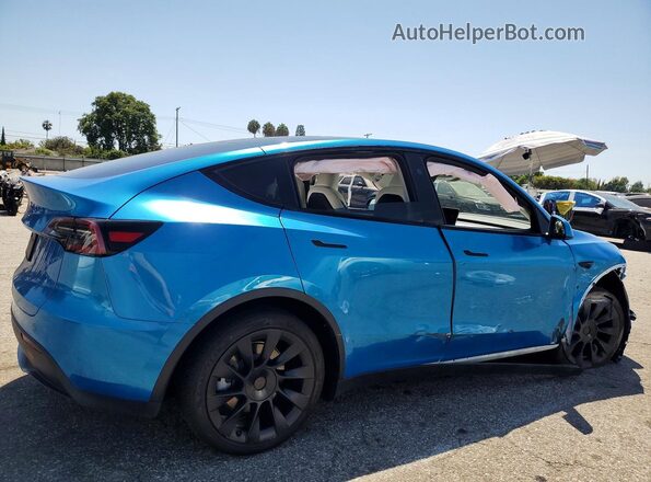 7SAYGDEE7PA146935 2023 TESLA MODEL Синий Задняя правая четверть