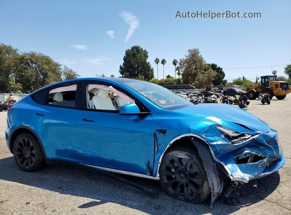 7SAYGDEE7PA146935 2023 TESLA MODEL Синий Передняя правая четверть