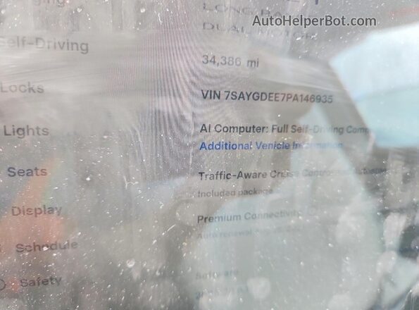 7SAYGDEE7PA146935 2023 TESLA MODEL Синий Вид щитка приборов