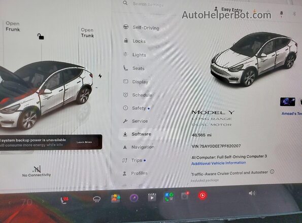 7SAYGDEE7PF620207 2023 TESLA MODEL Белый Вид щитка приборов