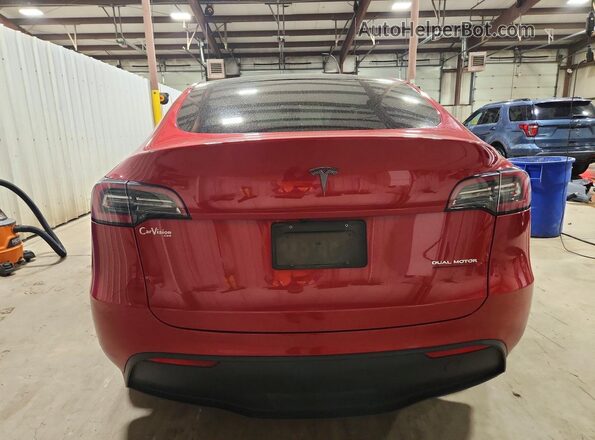 7SAYGDEE8PA144465 2023 TESLA MODEL Red უკანა ხედი