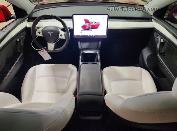 7SAYGDEE8PA144465 2023 TESLA MODEL Red წინა პანელის ხედი