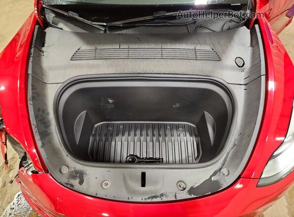 7SAYGDEE8PA144465 2023 TESLA MODEL Red უკანა სალონის ხედი