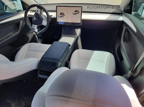 7SAYGDEE8PF909564 2023 TESLA MODEL White Dashboard view