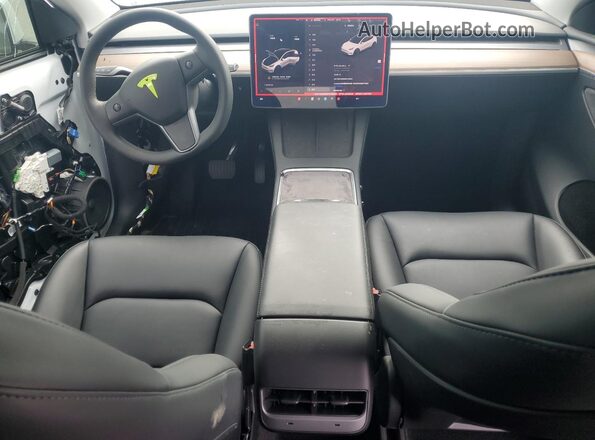 7SAYGDEE8SF218902 2025 TESLA MODEL White Widok deski rozdzielczej