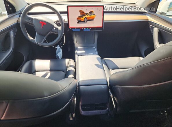 7SAYGDEEXNA018721 2022 TESLA MODEL Белый Вид панели приборов