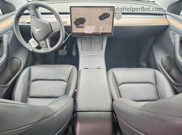 7SAYGDEEXPA119776 2023 TESLA MODEL White Առջևի վահանակի տեսք