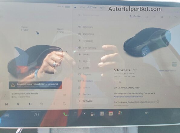 7SAYGDEEXRA275691 2024 TESLA MODEL Black Vista del cuadro de instrumentos