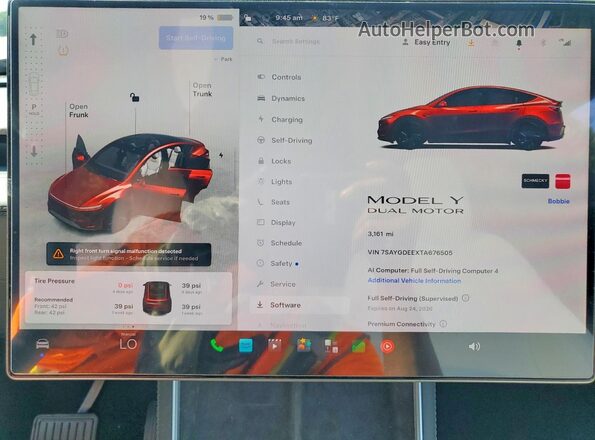 7SAYGDEEXTA676505 2026 TESLA MODEL Красный Вид щитка приборов