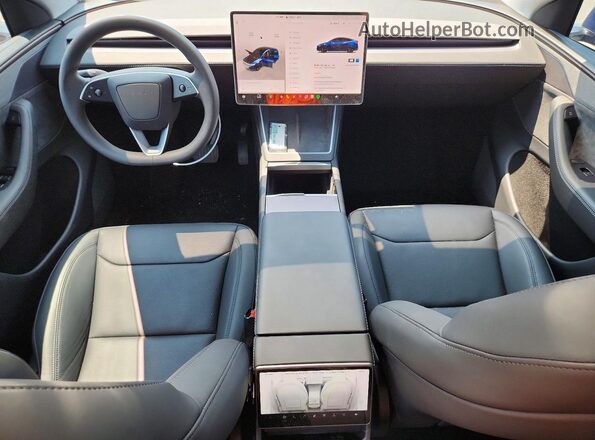 7SAYGDEEXTF530754 2026 TESLA MODEL Blue Առջևի վահանակի տեսք