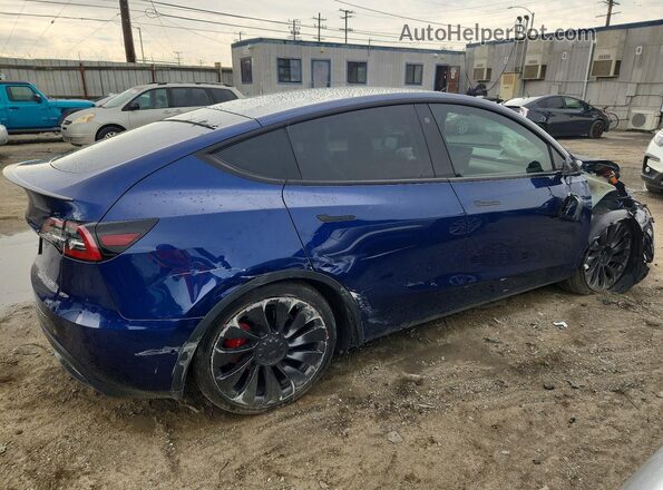 7SAYGDEF0NF345494 2022 TESLA MODEL Blue უკანა მარჯვენა