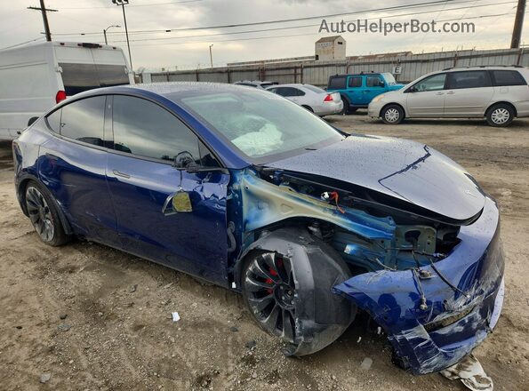 7SAYGDEF0NF345494 2022 TESLA MODEL Blue წინა მარჯვენა