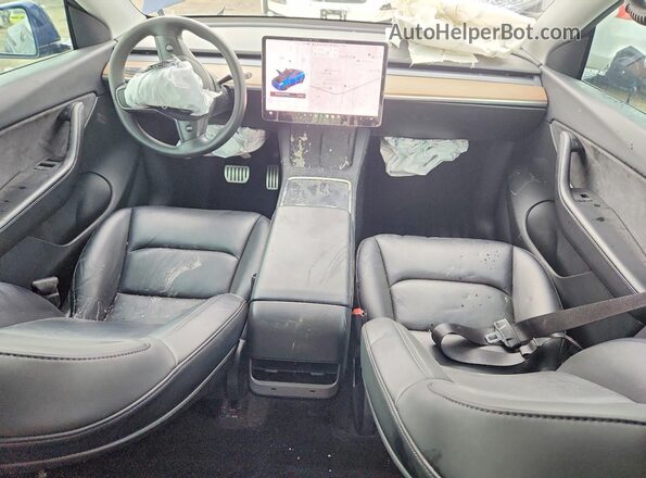 7SAYGDEF0NF345494 2022 TESLA MODEL Blue წინა პანელის ხედი
