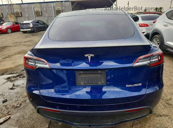 7SAYGDEF0NF345494 2022 TESLA MODEL Blue უკანა ხედი