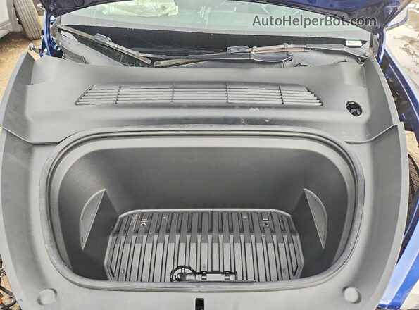 7SAYGDEF0NF345494 2022 TESLA MODEL Blue ძრავის განყოფილების ხედი