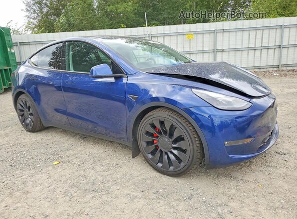 7SAYGDEF0NF357712 2022 TESLA MODEL Синий Передняя правая четверть