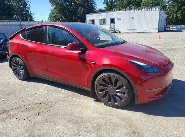 7SAYGDEF0SF259534 2025 TESLA MODEL Red წინა მარჯვენა
