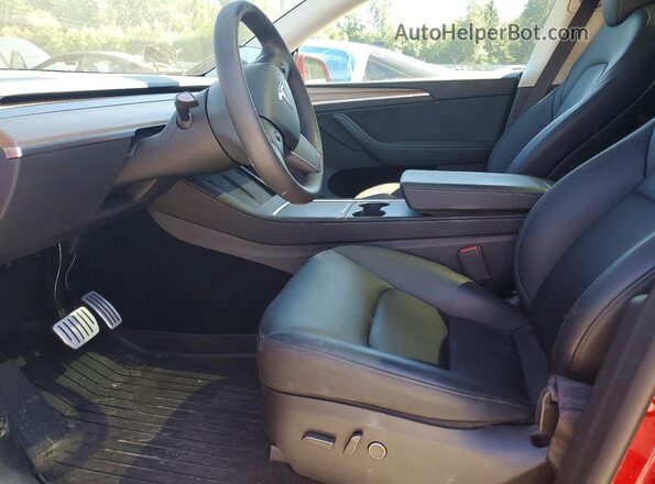 7SAYGDEF0SF259534 2025 TESLA MODEL Red წინა სალონის ხედი