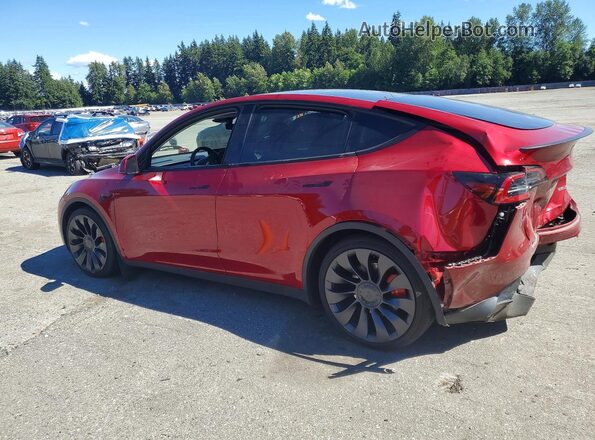 7SAYGDEF0SF259534 2025 TESLA MODEL Red უკანა მარცხენა