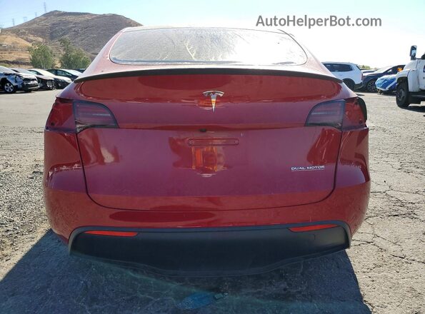 7SAYGDEF1PF977276 2023 TESLA MODEL Red Вид ззаду