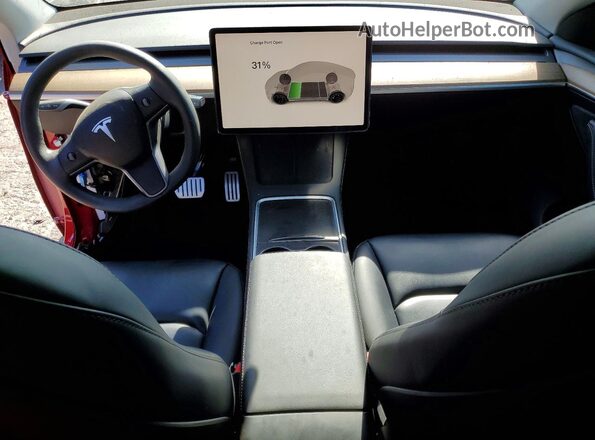 7SAYGDEF1PF977276 2023 TESLA MODEL Red Вид панелі приладів