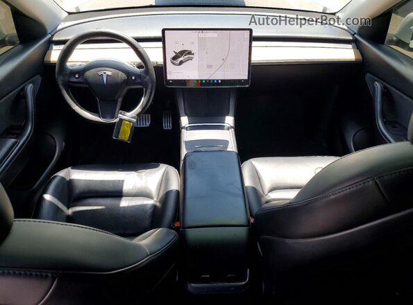 7SAYGDEF2NF336246 2022 TESLA MODEL White Dashboard view