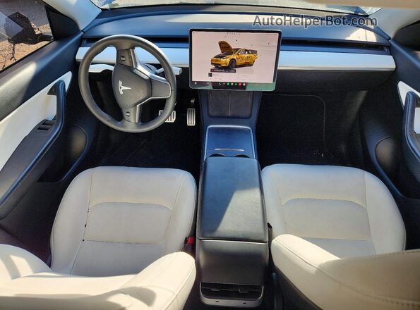 7SAYGDEF2NF381557 2022 TESLA MODEL Blue Dashboard view