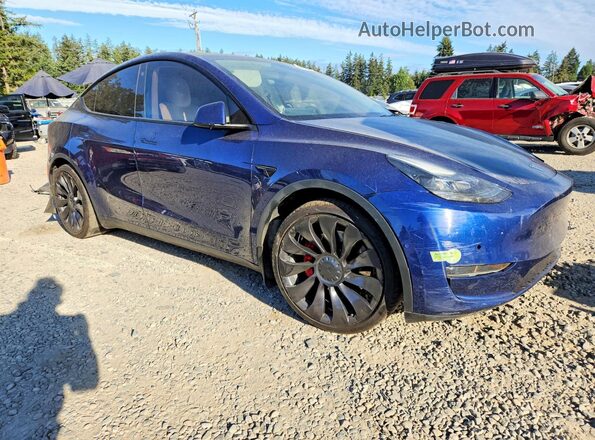 7SAYGDEF2NF381557 2022 TESLA MODEL Blue Front right