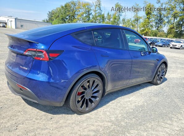 7SAYGDEF2PF646707 2023 TESLA MODEL Синий Задняя правая четверть