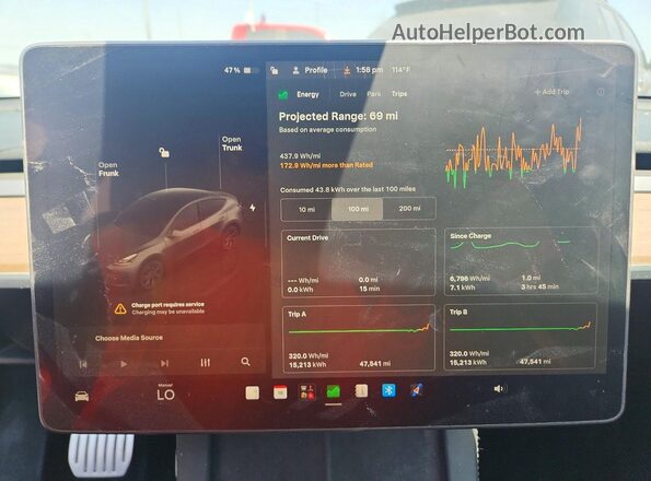7SAYGDEF3NF467377 2022 TESLA MODEL Gray Instrument cluster view