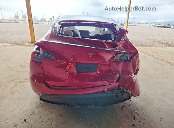 7SAYGDEF3NF558018 2022 TESLA MODEL Red უკანა ხედი