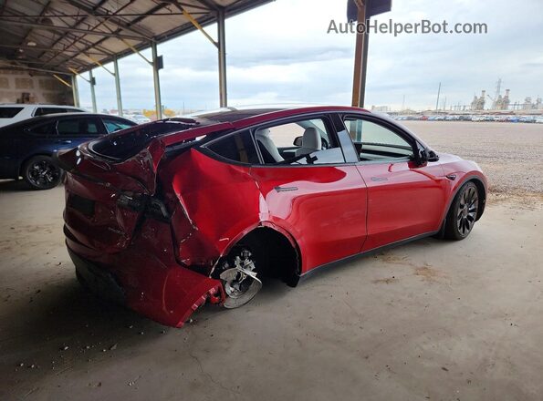 7SAYGDEF3NF558018 2022 TESLA MODEL Red უკანა მარჯვენა
