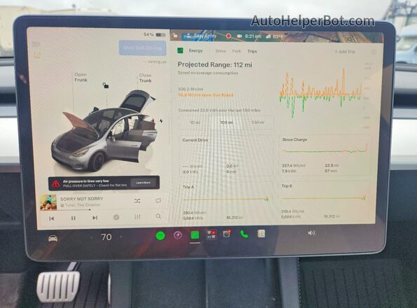 7SAYGDEF3RA296682 2024 TESLA MODEL Silver Vista del cuadro de instrumentos