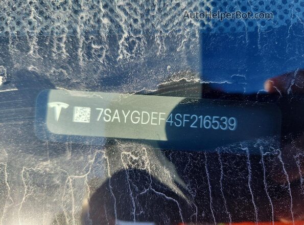 7SAYGDEF4SF216539 2025 TESLA MODEL Белый Вид подкапотного пространства