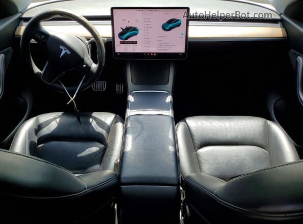 7SAYGDEF5NF345314 2022 TESLA MODEL Black წინა პანელის ხედი